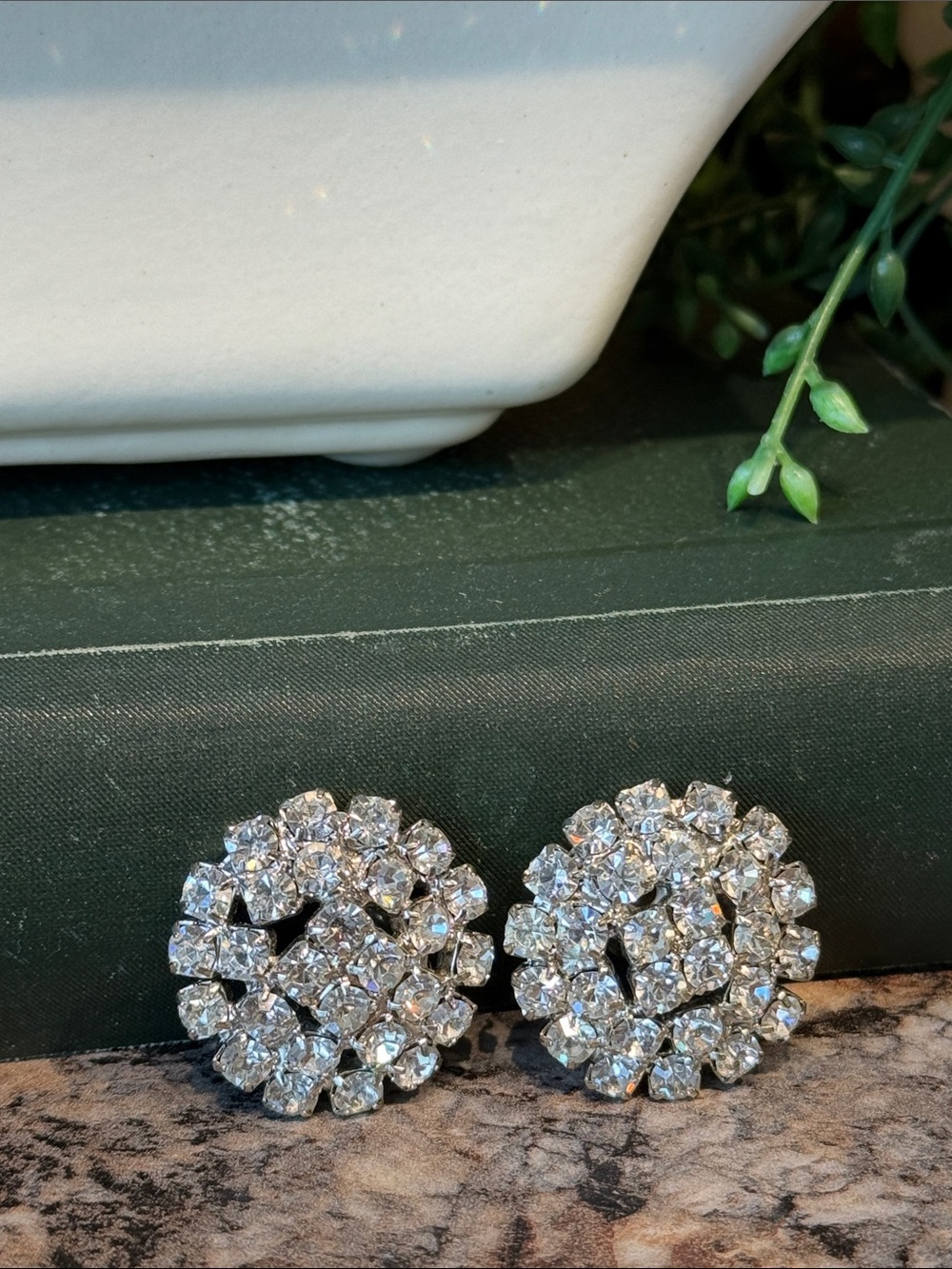 Clear Rhinestone Shoe Clips - Picture 2 of 7